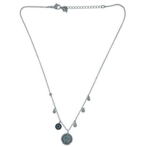 Swarovski Lucy Round Necklace Blue Rhodium Plating 5370500