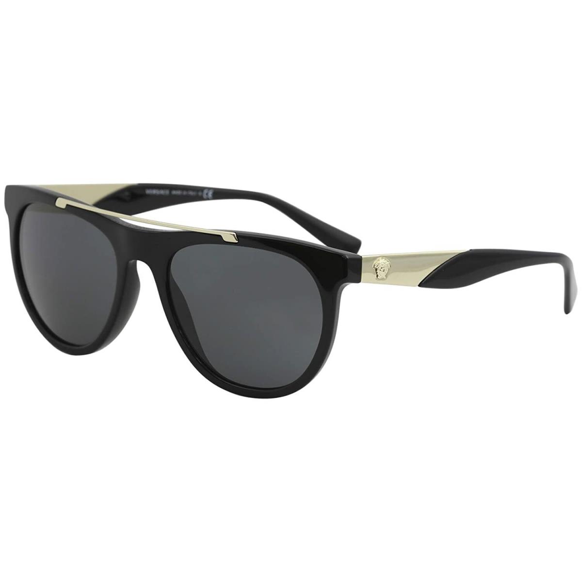 Versace Sunglasses VE4347 GB1/87 56mm Black-gold / Grey Lens