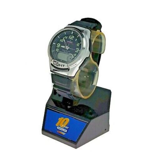 Casio Men`s Analog Digital Watch AQ180W 1BV Data Bank World Tim Battery
