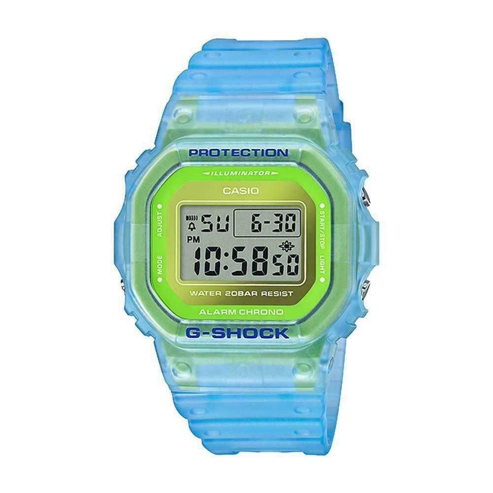 Casio G-shock DW5600LS-2 Digital Square Semi-transparent Resin Blue Watch