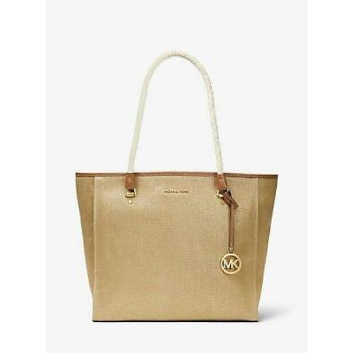 blakely large metallic canvas tote bag