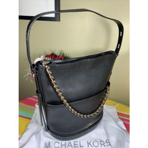 michael kors reese large leather shoulder bag