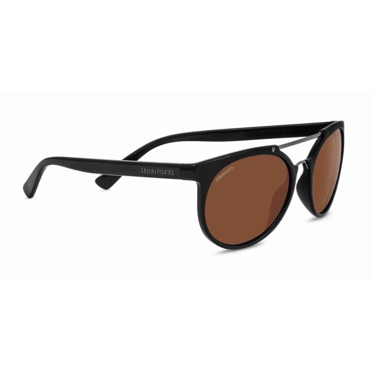 Serengeti Lerici Sunglasses Shiny Black / Drivers Mineral Polar Lens - 8350