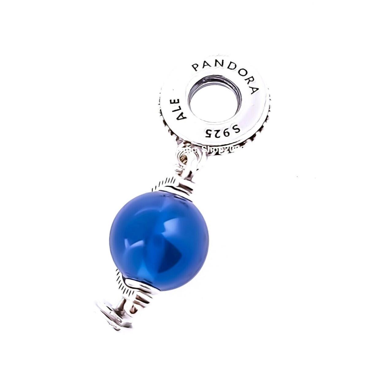 Pandora 925 Wonderful World Blue Globe Dangle Charm 799430C01