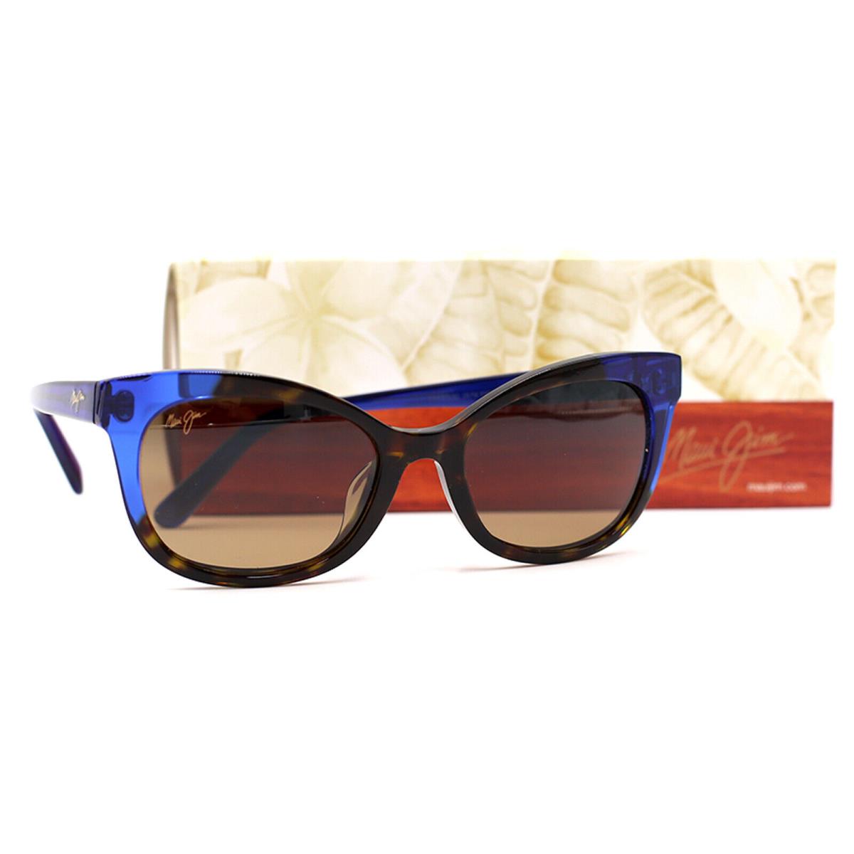 Maui Jim Ilima HS759-68 Dark Tortoise Electric Blue Sunglasses Hcl Bronze Lenses