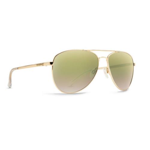 Vonzipper Sunglasses VZ Farva Gold Aviator Frame w/ Green Chrome Fade Lenses