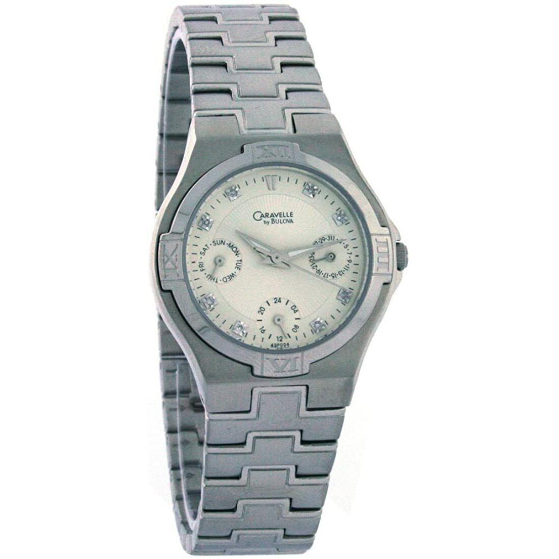 Caravelle by Bulova Diamond Women`s Watch 43P004 Day Date 24 Hour H