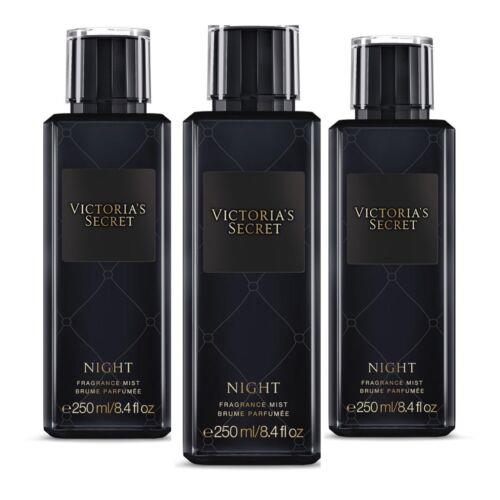 Victoria`s Secret Night Fragrance Mist 8.4 Fl.oz. Lot of 3