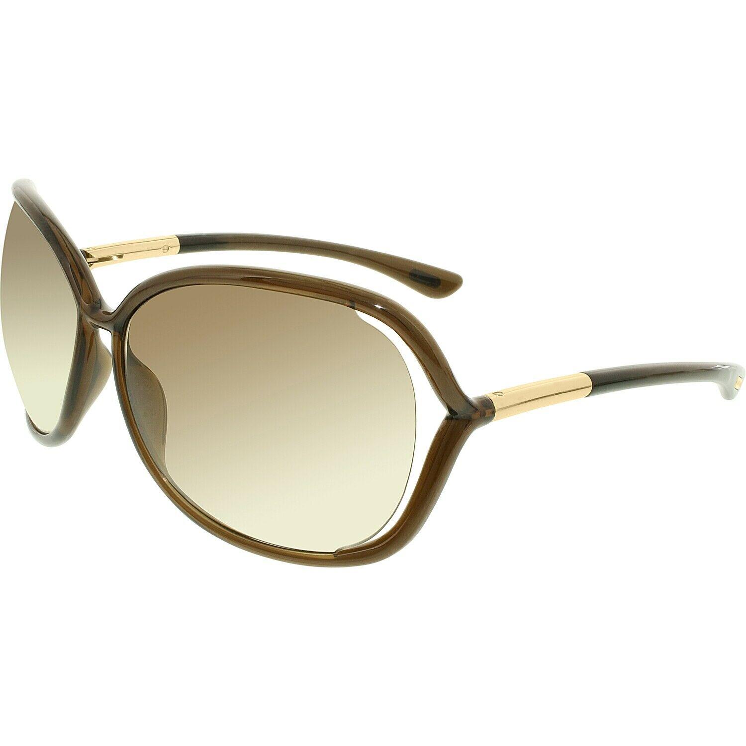 Tom Ford Women`s Gradient FT0076-692-63 Brown Square Sunglasses