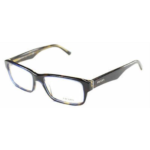 Prada Eyeglasses Pr 16mv Zxh1o1 55mm Tortoise Denim Rectangle Frame 55mm 679420301761 Prada 