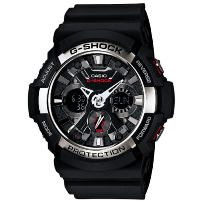 Casio Men`s G-shock 48.7 mm Quartz Sport Watch Black GA-200-1A