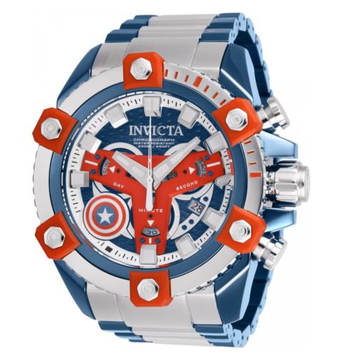 Invicta Marvel Captain America Mens 63mm Limited Edition Chronograph Watch 26763