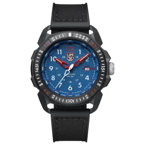Luminox Men`s Ice-sar Blue Dial Black Rubber Strap Watch XL.1003 1003