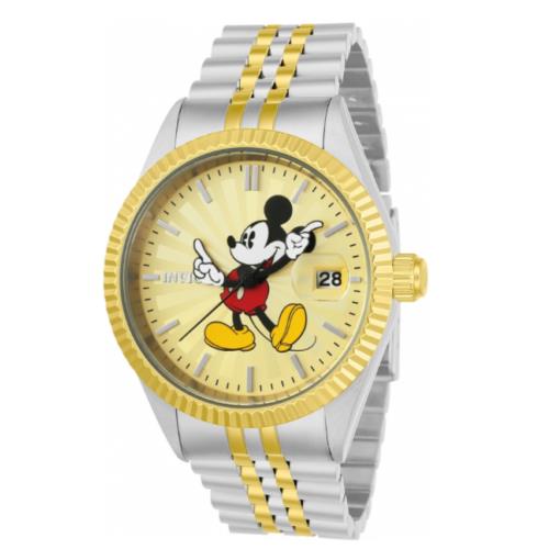 Invicta Disney Men`s 43mm Limited Mickey Dial Two Tone Stainless Watch 22772
