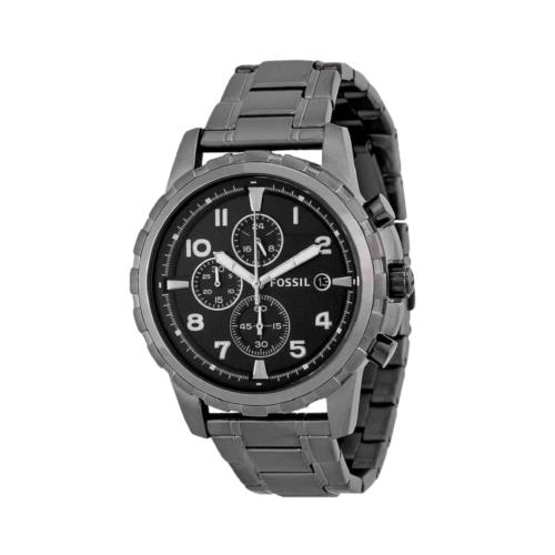 Fossil Men`s FS4721IE Dean Stainless Steel Chronograph Watch with Black Dial
