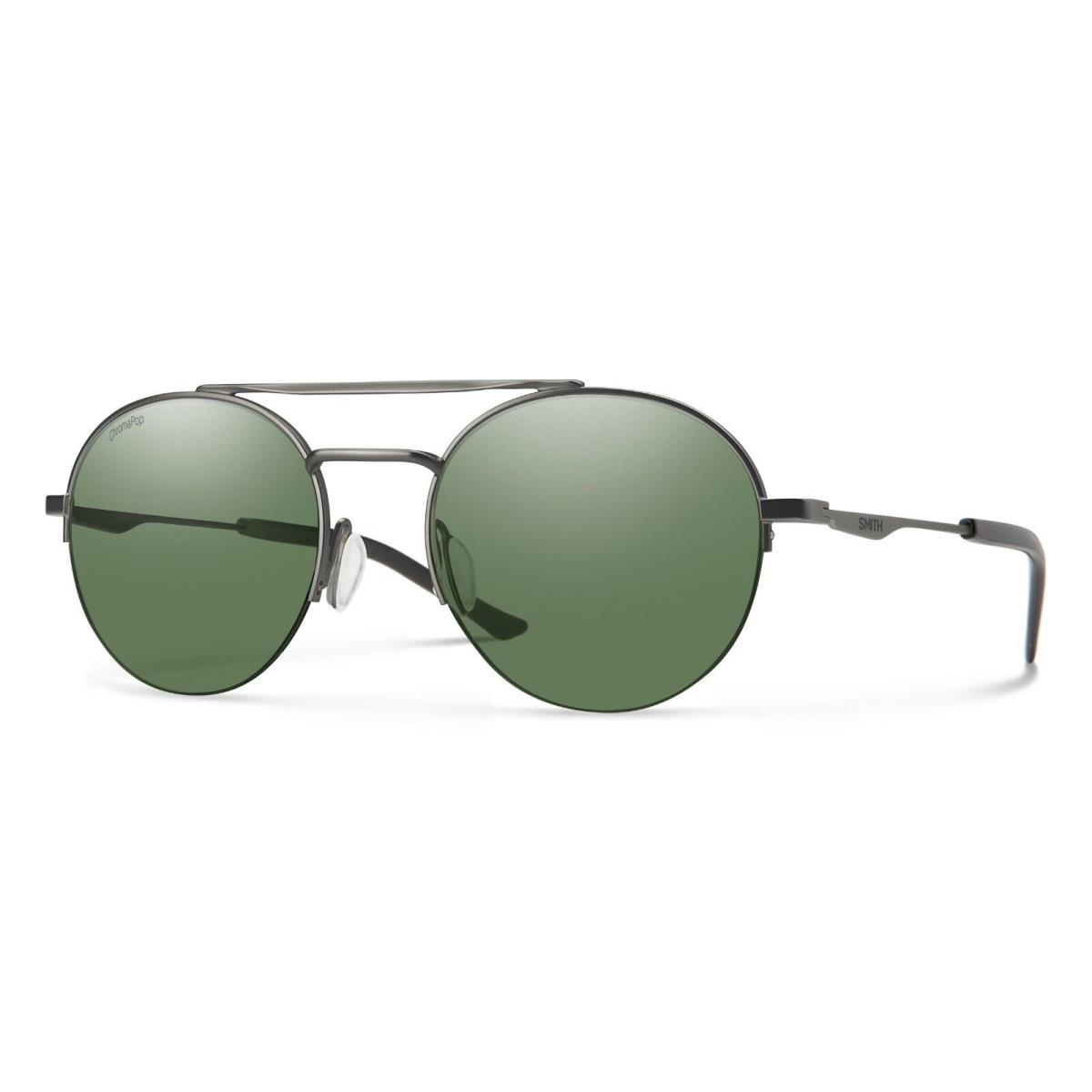 Smith Optics Transporter Sunglasses Chromapop Matte Dark Ruthenium Gray Green
