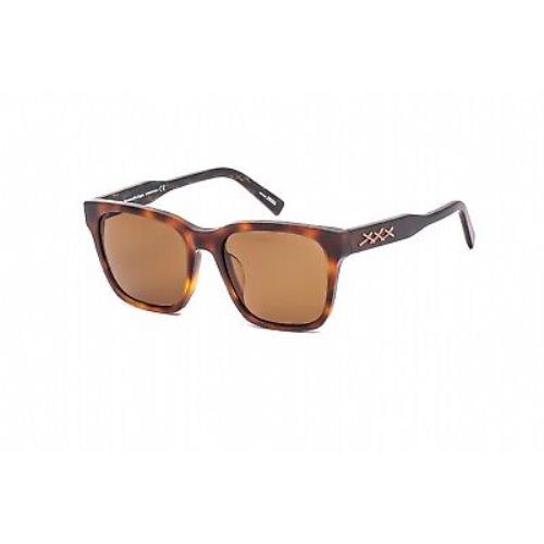 Ermenegildo Zegna EZ 0147-D 52J Sunglasses Havana Frame Brown Lenses 57mm