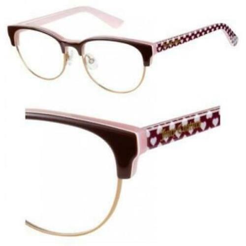 Kids Juicy Couture JU928 DQ2 Brown Pink Eyeglasses 45mm with Juicy Case