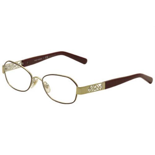 Tory Burch Eyeglasses TY1043 1043 3062 Gold/cabernet Full Rim Optical Frame 50mm