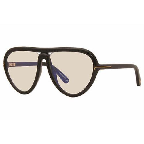 Tom Ford Arizona TF-769 001 Sunglasses Women`s Shiny Black-gold/blue Block Lens