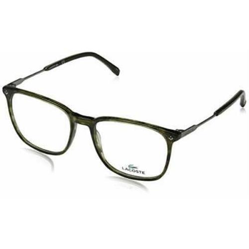 Lacoste L2805 317 Striped Khaki Eyeglasses 53mm with Lacoste Case