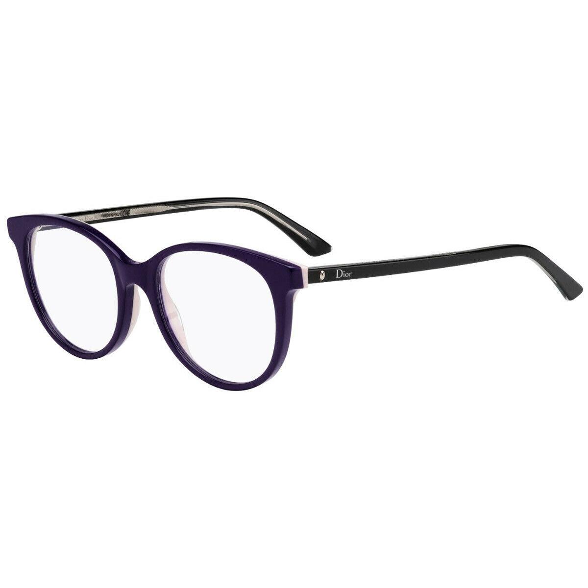 Christian Dior Montaigne 16 Purple NH1 Plastic Eyeglasses Frame 53-18-140 Round
