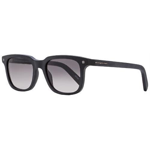 Ermenegildo Zegna Rectangular Sunglasses EZ0090 01B Matte Black 51mm 90