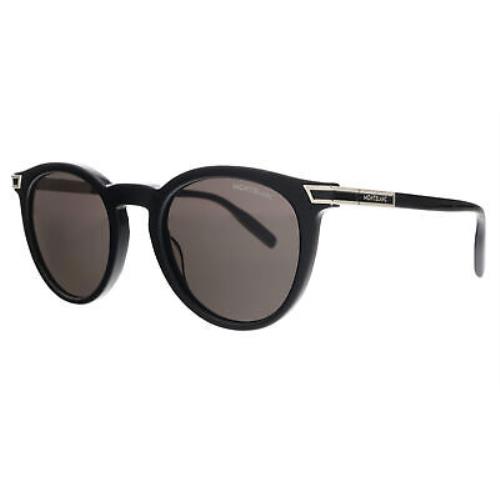 Montblanc MB0041S-001 Black Round Sunglasses