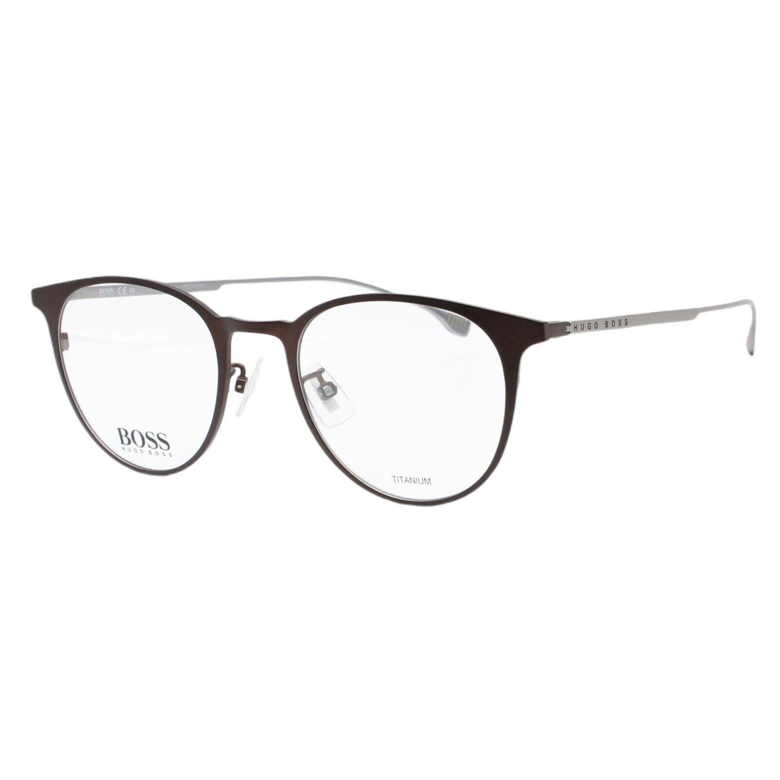 Hugo Boss 1031/F 4IN Matte Brown Men`s Titanium Eyeglasses 51-21