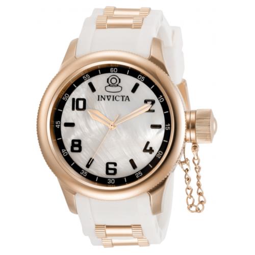 Invicta Russian Diver Women`s 43mm Rose Gold Mother of Pearl Watch 31255 Rare