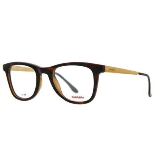 Carrera CA6616 Tortoise Gold 0QO Plastic Eyeglasses Frame 50-23-145 Optyl Square