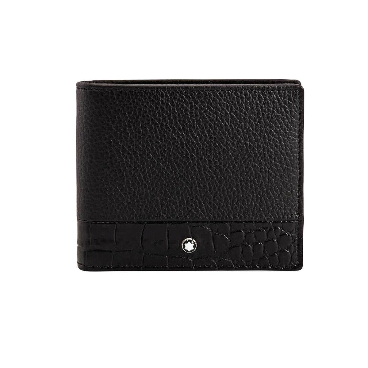 Montblanc Meisterstuck Soft Grain Black Leather Men`s Wallet 6CC 118752