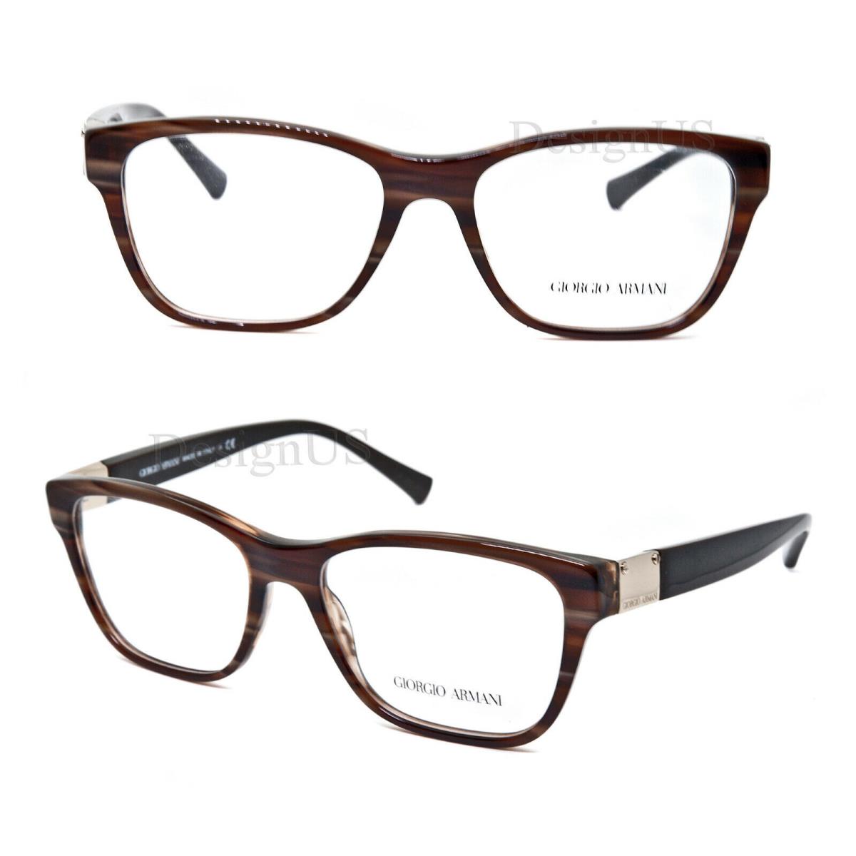 Giorgio Armani AR 7049 5292 Striped Brown 53/16/140 Eyeglasses Made Italy