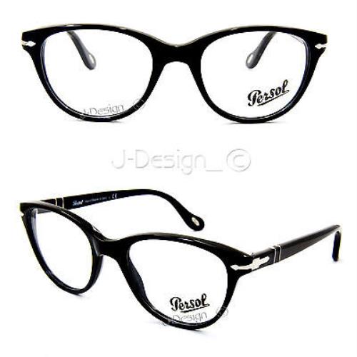 Persol 3036-V 95 Black 50/19/140 Eyeglasses Made in Italy