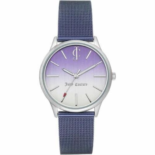 Juicy Couture Black Label Women`s JC/1015OMPR Silver Purple Mesh Bracelet Watch