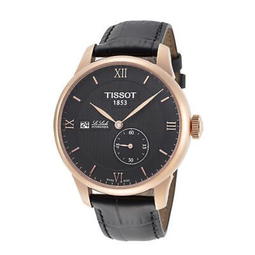 Tissot Men`s T0064283605800 T-classic 39.3mm Black Dial Leather Watch