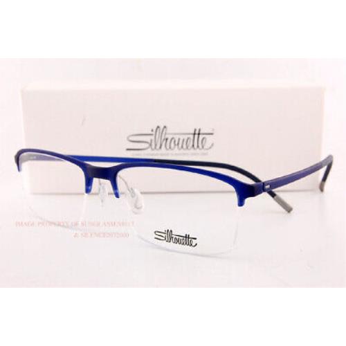 Silhouette Eyeglass Frames Spx Illusion Nylor 2914 4710 Navy Blue 53 051106442553 Silhouette