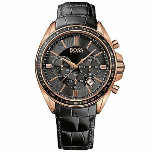 Hugo Boss Men`s 1513092 `driver Sport` Chronograph Black Leather Watch