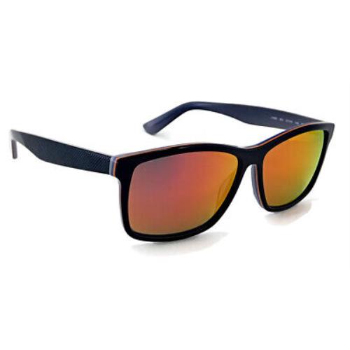 Lacoste Sunglasses L705S 003 - Black Grey MC Stripe / Red Mirror Lens