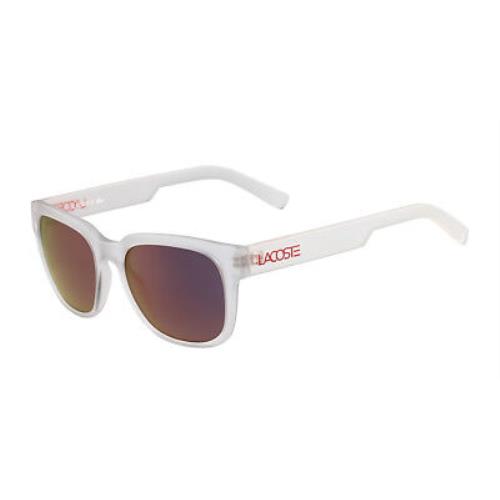 Lacoste Sunglasses L830S 971 - Matte Crystal / Red Mirror Lens