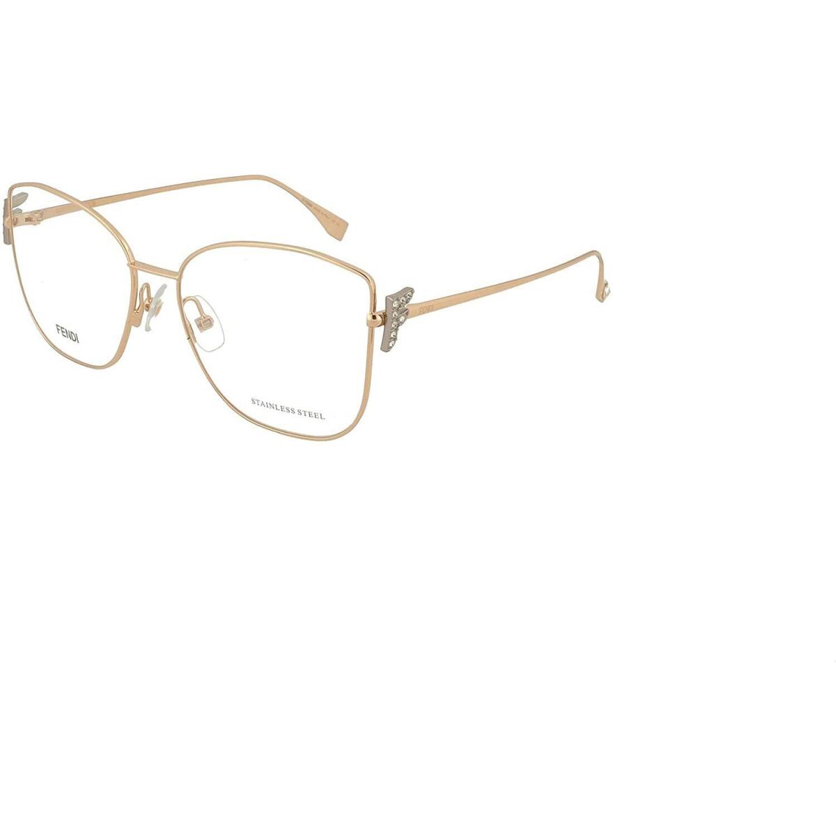Fendi Eyeglasses FF0390G DDB00 56mm Gold-copper / Demo Lens