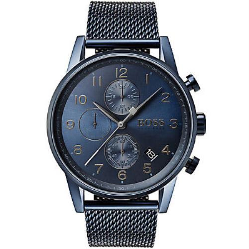 Hugo Boss Men`s Navigator Blue Dial Watch - 1513538