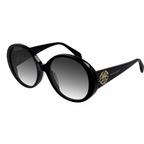 Alexander Mqueen AM0285S 002 Black Round Oval Women`s 57 mm Sunglasses