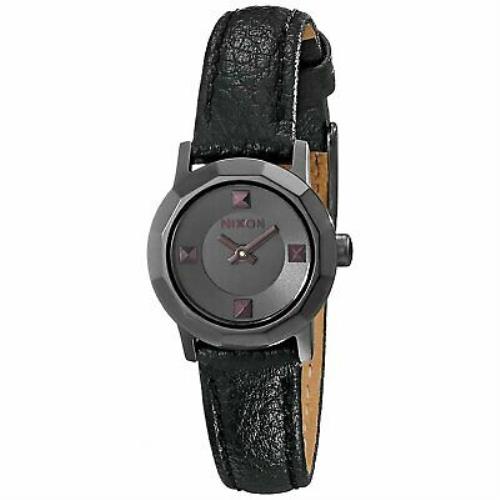 Nixon A338-1531 Mini B 22MM Women`s Black Leather Watch