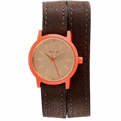 Nixon A403-1655 Kenzi 26MM Women`s Wraparound Brown Leather Watch