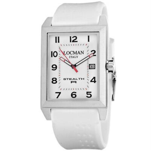 Locman Men`s Stealth White Dial Watch - 240WH2WH