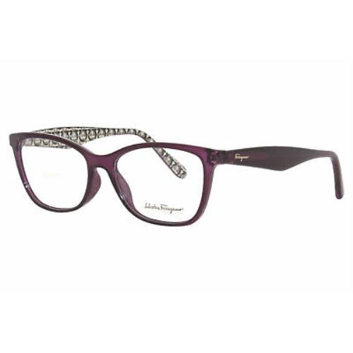 Salvatore Ferragamo SF2866 513 Eyeglasses Crystal Purple Optical Frame 54mm