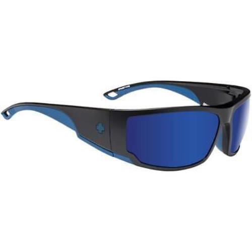 Spy Optics Tackle Matte Sunglasses Black Navy / Happy Bronze Polarized Dark Blue