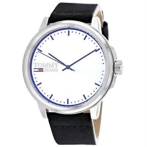 Tommy Hilfiger Men`s Jeans Silver Dial Watch - 1791682