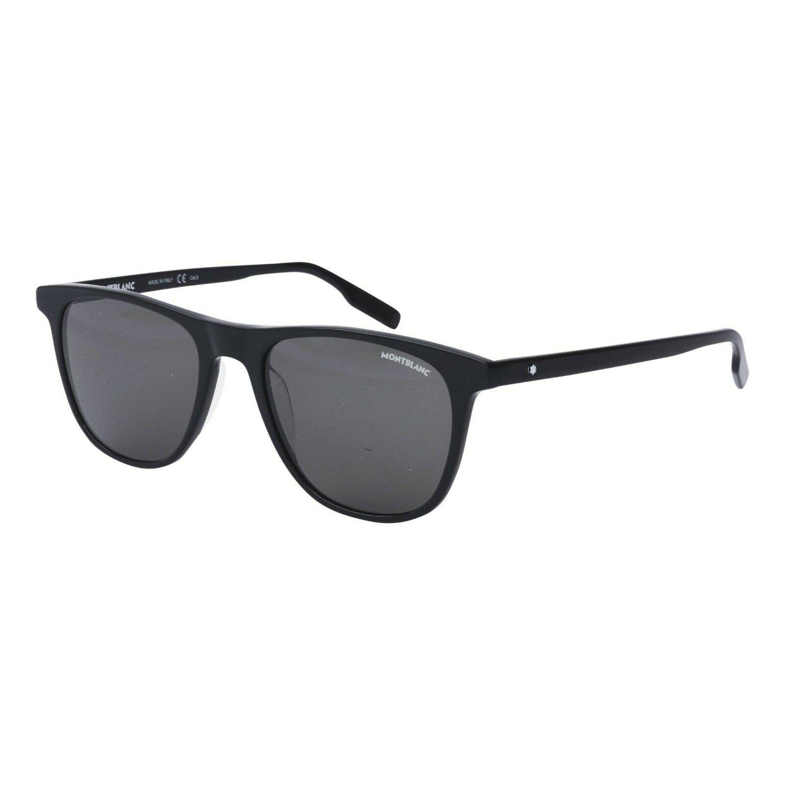 Montblanc Mont Blanc Men Sunglasses MB0150S-001 Black Frame Grey Lenses